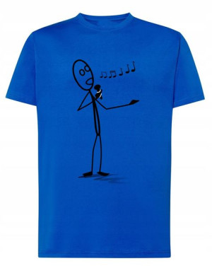 T-Shirt koszulka nadruk Śpiewak muzyka r.XXL