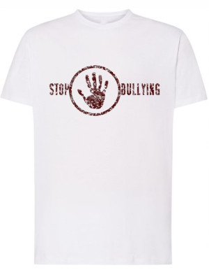 T-Shirt koszulka nadruk Stop przemocy r.L