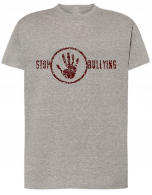 T-Shirt koszulka nadruk Stop przemocy r.M