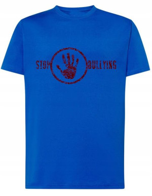 T-Shirt koszulka nadruk Stop przemocy r.S