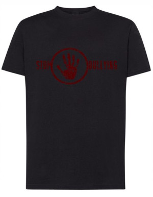 T-Shirt koszulka nadruk Stop przemocy r.XS