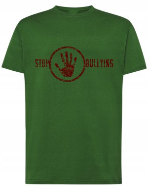 T-Shirt koszulka nadruk Stop przemocy r.XXL