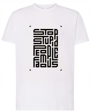 T-Shirt koszulka nadruk STOP STUPID PEOPLE r.5XL