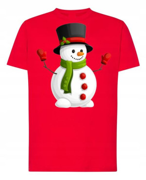 T-Shirt Koszulka nadruk Świąteczny Bałwan R.M