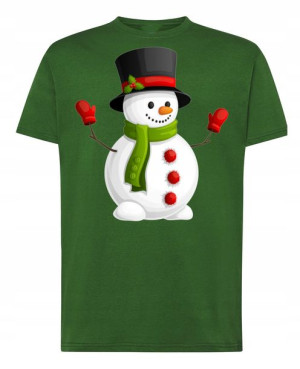 T-Shirt Koszulka nadruk Świąteczny Bałwan R.XS