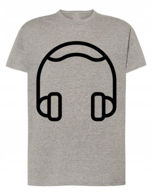 T-Shirt koszulka nadruk słuchawki muzyka r.4XL