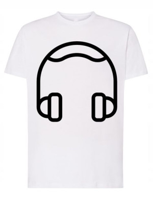 T-Shirt koszulka nadruk słuchawki muzyka r.5XL