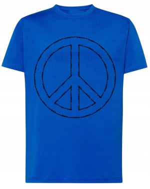 T-Shirt koszulka nadruk znak Peace Pokój r.M