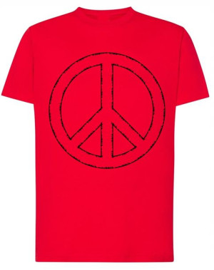 T-Shirt koszulka nadruk znak Peace Pokój r.S