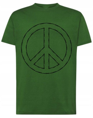 T-Shirt koszulka nadruk znak Peace Pokój r.S