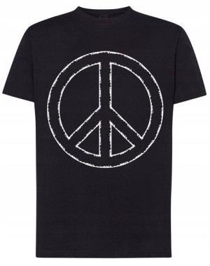 T-Shirt koszulka nadruk znak Peace Pokój r.S