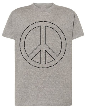 T-Shirt koszulka nadruk znak Peace Pokój r.XXL