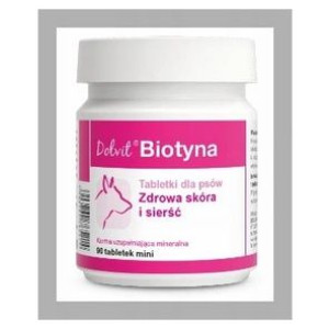 Dolvit Biotyna Pies mini 90 tabletek. Dla psa.  Dolfos