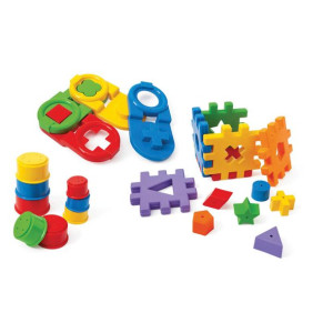 Zestaw edukacyjny 3 w 1 25540 sorter wieża domino puzzle Wader