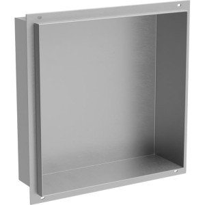 Mexen X-Wall-NR półka wnękowa bez kołnierza 30 x 30 cm, inox - 1911303010