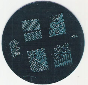 blaszka M74 płytka wzorków stempel kwiaty kratka