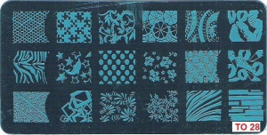 TO28 Blaszka 6x12 płytka wzorków stempel liście