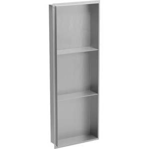 Mexen X-Wall-NR półka wnękowa bez kołnierza z półką 90 x 30 cm, inox