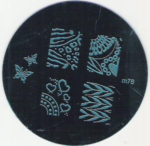 blaszka M78 płytka wzorków stempel motyle serca