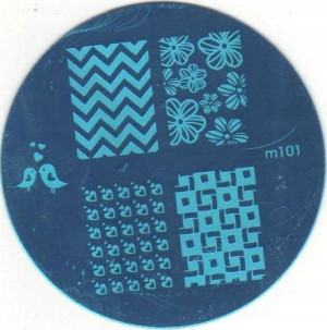 blaszka M101 płytka wzorków stempel kwiat geometri