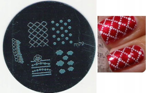 blaszka M79 płytka wzorków stempel chmurki kropki