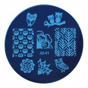 blaszka JQ41 płytka wzorków stempel sowa sowy
