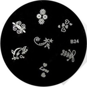 blaszka B 24 płytka do wzorków stempel paznokci