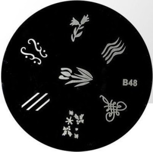 blaszka B 48 płytka do wzorków stempel paznokci