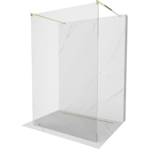 Mexen Kioto ścianka prysznicowa wolnostojąca 150 x 200 transparent, złota