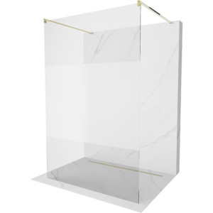 Mexen Kioto ścianka prysznicowa wolnostojąca 100 x 200 trans/szron, złota