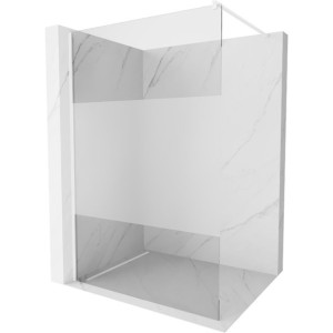 Mexen Kioto ścianka prysznicowa 120 x 200 cm, transparent/szron 8 mm, biała