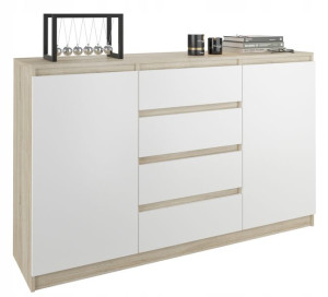 Komoda 160 Szafka 4 Sz. 3 Półki Sonoma Mix R160s4