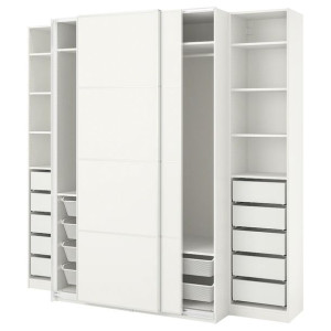 IKEA PAX/MEHAMN Szafa biały 250x66x236 cm