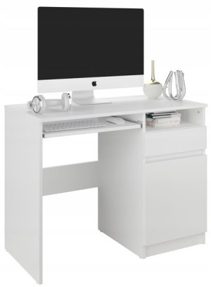 Meble biurko komputerowe stolik 96cm białe N35