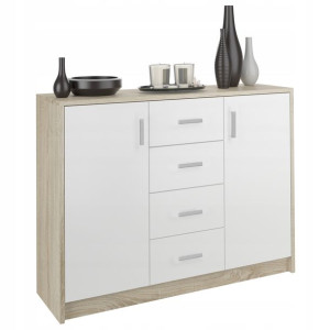 Komoda 110cm Szafka 4 Szuflady Sonoma Mix U1
