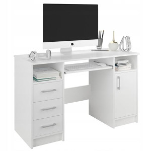 Biurko komputerowe stolik 124cm białe duże N11