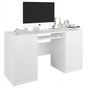 Meble Biurko komputerowe laptop 135cm białe N6