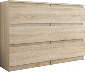 Komoda 140 Cm Sonoma Szafka 6 Szuflad Producent Pl