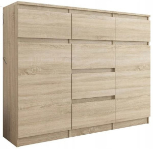 Komoda 98cm Szafka 6 Szuflad Sonoma S62d