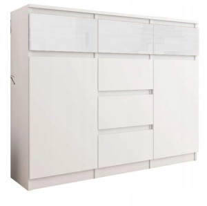 KOMODA 98CM SZAFKA 6 SZUFLAD Biała Połysk S62D