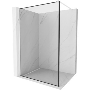 Mexen Kioto ścianka prysznicowa 100 x 200 cm, czarny wzór 8 mm, biała