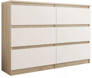 Komoda 120cm Szafka 6 Szuflad Sonoma Mix R120