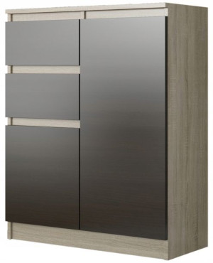 Komoda 98cm Szafka 2 Szuflady Sonoma Mix Wenge S-2