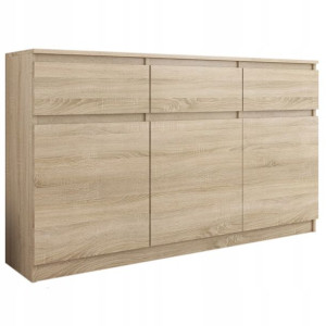 Komoda 98cm Szafka 3 Szuflady Sonoma S3