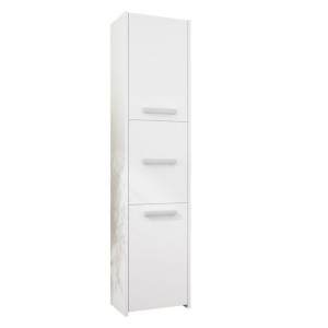 Szafka Łazienkowa Regał Słupek 30cm 3 Drzwi Biała