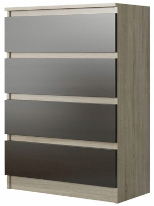 Duża Komoda 4 Szuflady Szafka Sonoma Mix Wenge R4