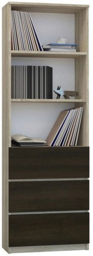 Regał Książki Biurowy 3 Szuflady 3 Sonoma Wenge B3