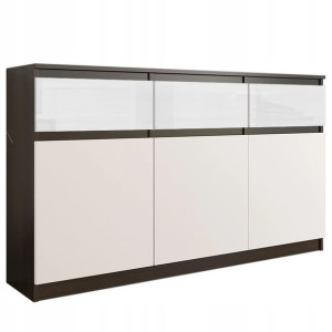 Komoda 98cm Szafka 3 Szuflady Wenge Wysoki Połysk