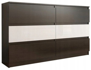 Komoda 120 Szafka Wenge Wysoki Połysk Lakier Front