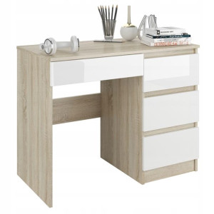 Meble Biurko komputerowe 90cm sonoma połysk N34